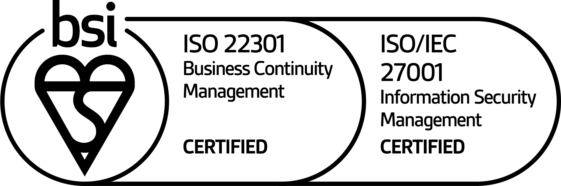 ISO 22301 and ISO 27001 certification marks held by See.Tech